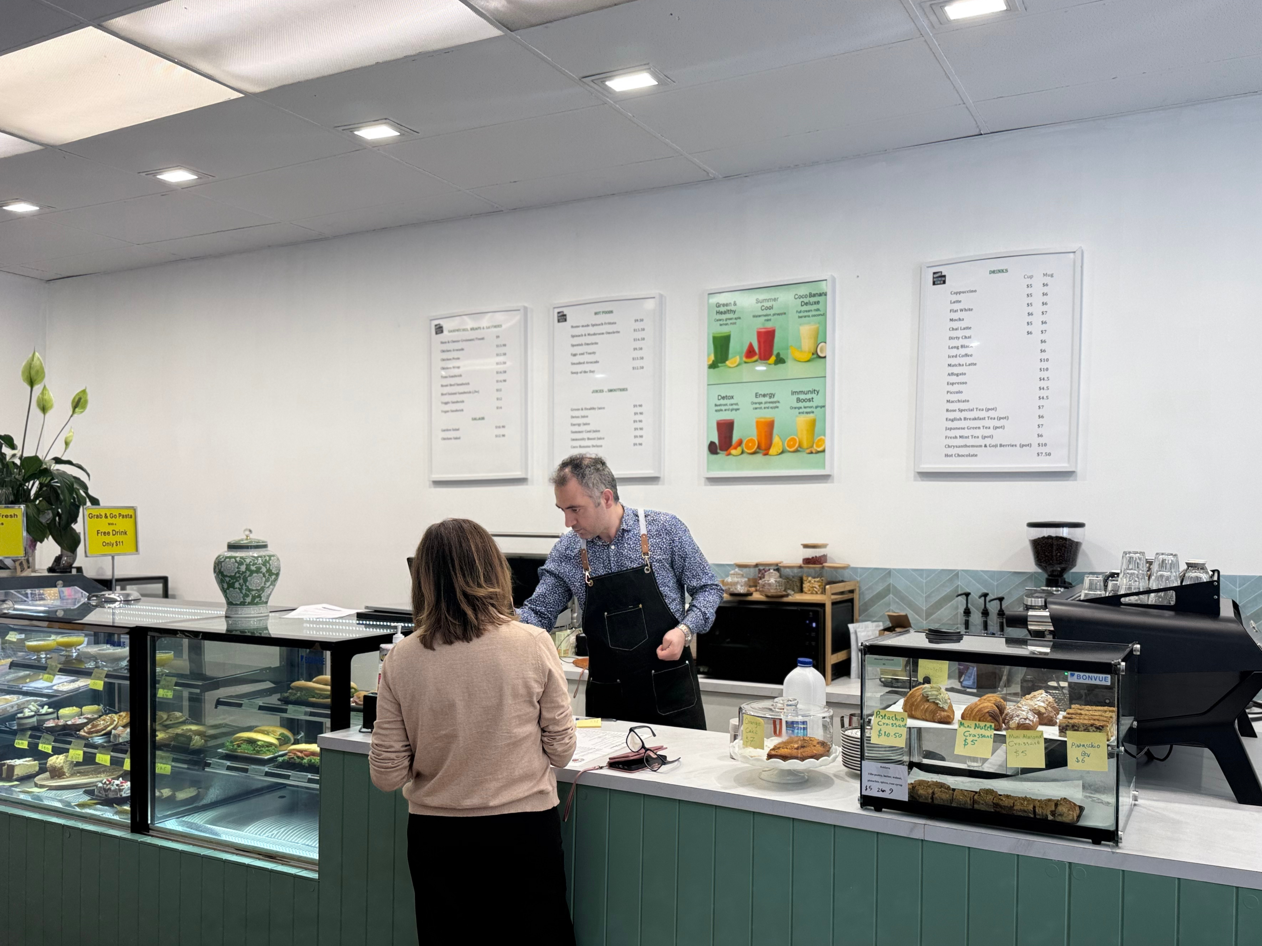 Inside Sweet Rose Café on Rundle Street Adelaide